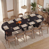 Expandable Round Dining Table, 38.6-110.2, Seats 2-12, Storage Included