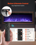 50 Inch Electric Fireplace With Remote Control, Timer, 1500W, Adjustable