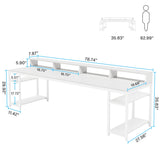 Tribesigns 78.74 Inches Extra Long Two-Person Desk, Double Computer Desk