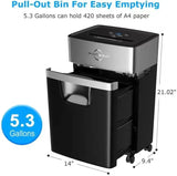 Heavy Duty 16-Sheet Cross Cut Paper Shredder, 60-Min Continuous, 60dB Quiet