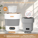 Portable Washing Machine Folding 20L Mini Washer and Spin-Dryer 3 Cleaning Modes and Deep Cleaning