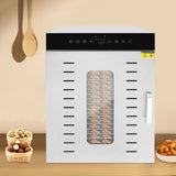 20-Trays Stainless Steel Food Dryer,110V Silver Rectangular Food Dehydrator 46*40*60cm