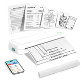 A4 Portable Printer Inkless for Travel Bluetooth Wireless Thermal Printer With 1 Roll Thermal Paper Kit