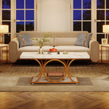 Tribesigns Rectangle Coffee Table, 47.24-inch Modern Coffee Tables for Living Room