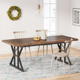 Tribesigns Dining Table for 6 People, 70.8-Inch Rectangular Wood Dining Table