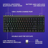 Slim Profile Wireless Gaming Keyboard with RGB Lighting, Tactile Brown Switches
