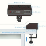 1pc Fast Charging Desktop Edge Power Strip Surge Protector W/ USB C,,8.8Ft