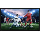 257 cm x 150 cm, projection screen with a 160° viewing angle, for outdoor