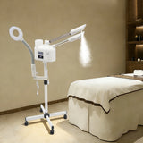 750W Professional 3-in-1 Dual-Head Facial Steamer w/LED Light & Magnifying Glass,