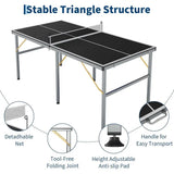 Portable 6X3 t Proional Indoor/Outdoor Table Tennis Tables Game with Net