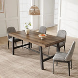Rustic 63 Metal Frame Dining Table for 4-6, Seats Regular Counter or Dinner