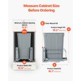 SucceBuy Pullout Trash Can for Kitchen Cabinets w/Heavy Duty Metal Soft Close Sliding System