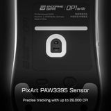 Wireless Gaming Mouse - 4000Hz Polling, 4K DPI, White, Optical Sensor with High-Speed Switches