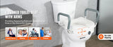 SucceBuy Raised Toilet Seat 5" Height Raised 350 lbs Weight Capacity for Round &Elongated