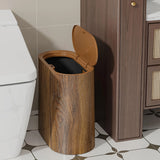 1pc Trash Can - 3.7 Gallon Dual Barrel, Odor Resistant, Easy To Clean, Rust Resistant, Ideal For Bathrooms, Kitchens