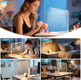 White Crown LED Desk Lamp Dimmable Table Lamp Reading Lamp With USB