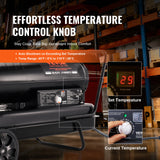 SucceBuy Portable Torpedo Diesel Space Heater W/ Thermostat Tank Energy