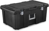 3-Pack Under-Bed Storage Bags Wheeled Lockable Plastic Bins w/Lids Black
