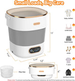 Portable White Mini Washing Machine with Spin-Dryer, 16L Large Capacity, Ideal for Apartments,