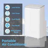 12000 BTU, 3-in-1 Portable AC with Fan, Dehumidifier & Sleep Mode