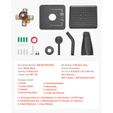 SucceBuy Tub and Shower Faucet Set with Rainfall Shower Head and Spout Single-Handle Tub Trim Kit with Pressure