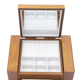 5-tier Wooden Large Capacity Storage Box  w/ Drawers Mirror for Bracelets