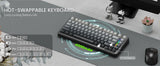 ATTACK SHARK M86 Wireless Mechanical Gaming Keyboard, 75% Gasket Hot Swappable RGB Custom Keyboard, Side Printed PBT Keycaps