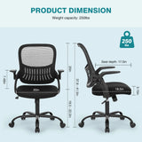 JHK Ergonomic Mid-Back Mesh Backrest Office Desk Chair Computer Lumbar Support Rolling Swivel Gaming Chairs
