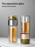 Tea Water Bottle High Borosilicate Glass Double Layer Tea Water Cup Infuser