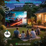 120 inch Outdoor Projector Screen with Stand for Backyard Home Theater