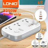 LDNIO Universal Power Strip Network Filter & Surge Protector, US Plug Socket