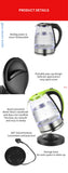 Glass Electric Kettle Cordless Water Boiler Fast Boiling BPA-Free Tea Kettle for Home