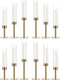 12PCS Gold Candle Sticks Holder in Bulk for Table Centerpiece
