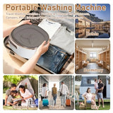 Portable 13L Mini Washing Machine with 3 Cleaning Modes for Baby Clothes Delicates in Khaki Compact