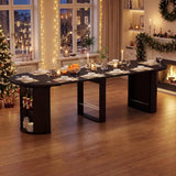 Expandable Round Dining Table, 38.6-110.2, Seats 2-12, Storage Included