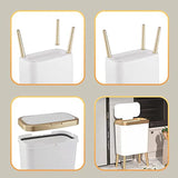 Luxury Large Capacity Trash Can Gold Luxury Trash Can High push Plastic Kitchen Trash Can with Lid Bathroom Trash Can