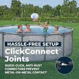 Steel Pro MAX 14' x 48"Outdoor Swimming Pool Set with Filter Pump, Ladder
