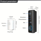 Tuya 3MP WiFi wireless Smart video doorbell Outdoor doorbell camera