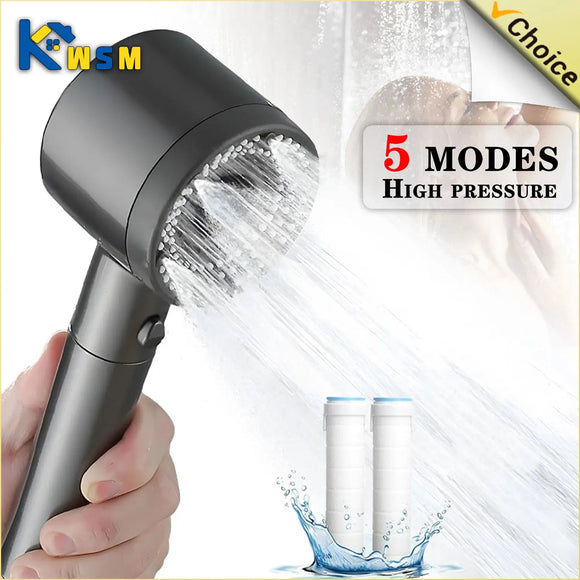 High-pressure Shower Head Set 5 Modes of Adjustment Showerhead MD DC PRINT