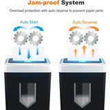 Heavy duty 15sheet office paper shredder with 40minute continuous operation ideal for home office