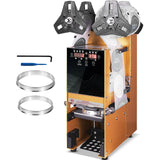SucceBuy Fully Automatic Cup Sealing Machine 500-650 Cups/H with LCD Panel