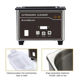 US 110V Portable Ultrasonic Cleaner, Stainless Steel Sonic Cleaning Machine for Jewelry, Eyeglasses,