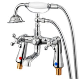 SucceBuy Clawfoot Tub Faucet Deck Mout  Bathtub Faucets with Handheld Shower 360° Rotation Spout & 59-in Long Hose for Bathtubs