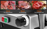 10 inch Chromium-Steel Blade Semi-Auto for Meat Cheese 240W,Silver Meat Slicer Machine