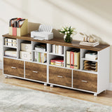 Tribesigns 2-Drawer Wood File Cabinet, Mobile Lateral Filing Cabinet