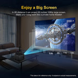 Portable Smart Movie Projector with LED Lighting BT5.0 Bulit-in More App