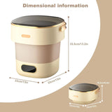 13L Portable Washing Machine for Underwear & Socks, Foldable Mini Washer with 3 Wash Modes and