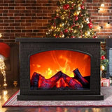 Electric Fireplace Lantern with Realistic LED Flame – USB Powered, Indoor