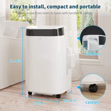 10000 Btu Portable Air Conditioner Unit for Rooms Cooling Up to 450 Sq.Ft