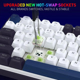 Redragon K744 PRO 99 Keys Wireless Gasket RGB Gaming Keyboard, 3-Mode Mechanical Keyboard w/Hot-Swap Socket